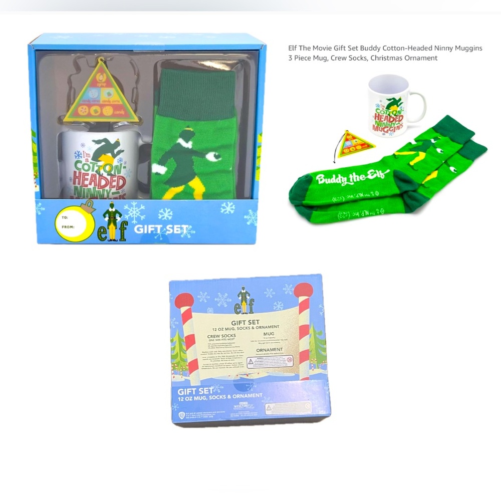Buddy the efl gift set mug socks ornament new in box christmas movie nwt